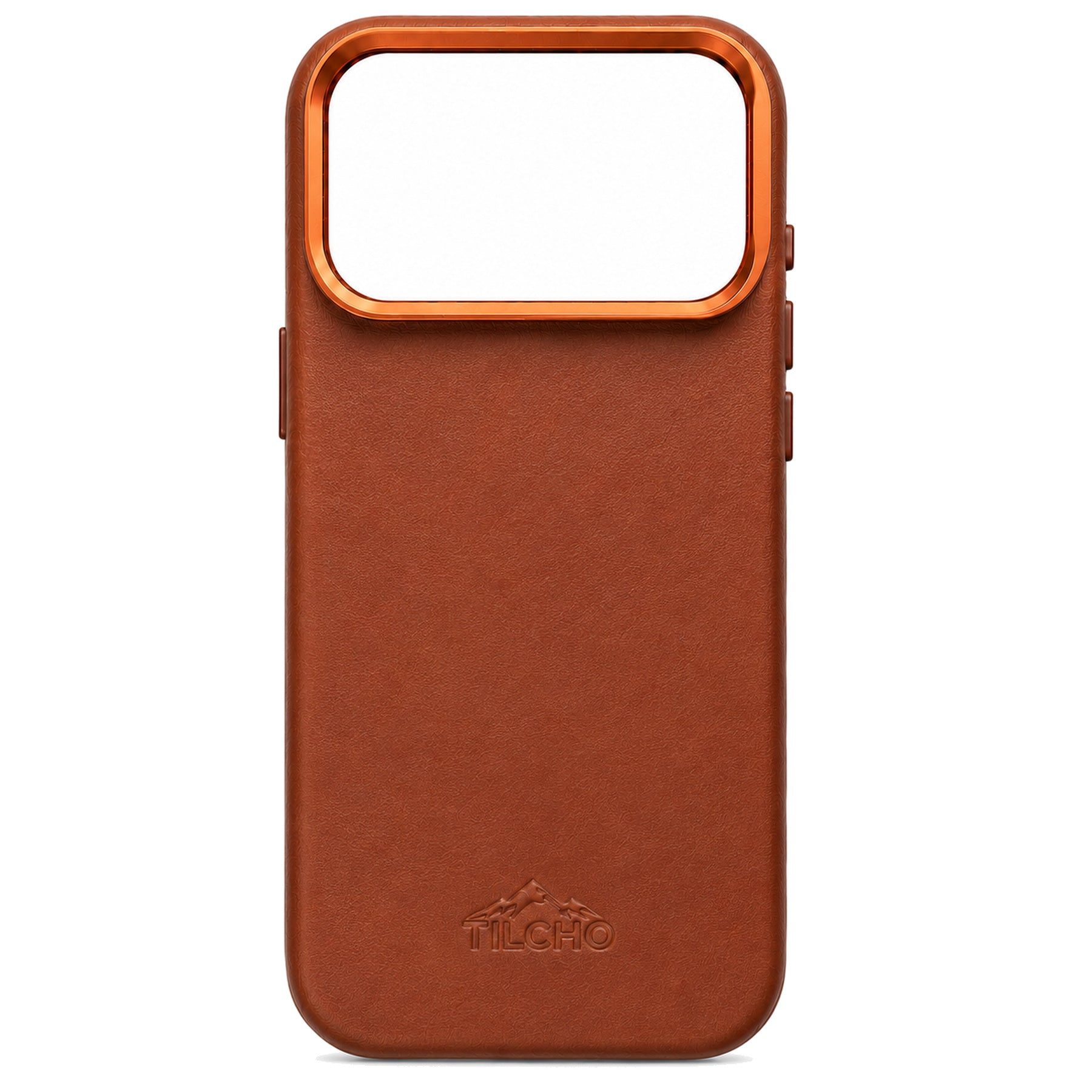 TILCHO Cognac Brown leather iPhone case